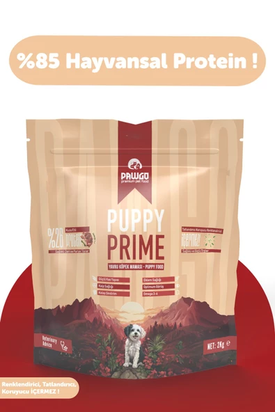 Pawgo Puppy Prime 2 Kg Kuzu Etli Premium Yavru Köpek Maması ürün görseli 1