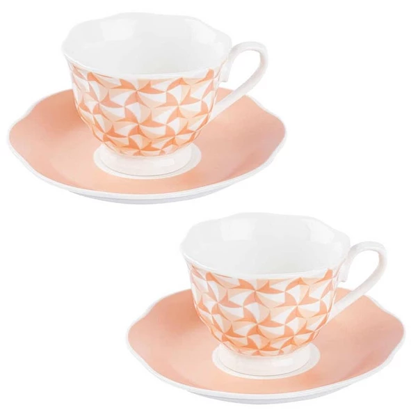 Tantitoni Pink Wind 2 Kişilik Kahve Fincan Takımı ürün görseli 1