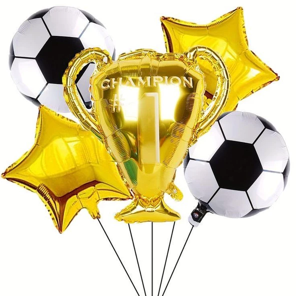 Futbol Ve Kupa Temalı Folyo Balon Seti ürün görseli 1