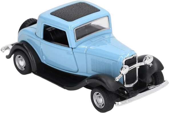 Nostaljik Klasik Metal Çek Bırak Araba Kapılar Açılır Mavi ( 1/36 Ölçek ) ürün görseli 1