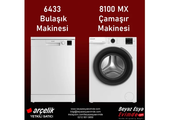 Arçelik Star Plus Paket 2'li Set (6444 Bulaşık/ 9100 dmx Çamaşır) ürün görseli 1