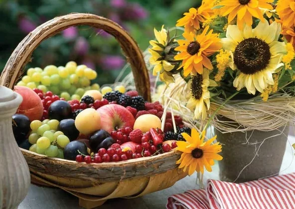 Ks Games Fruit and Sunflower 1000 Parça Puzzle ürün görseli 1