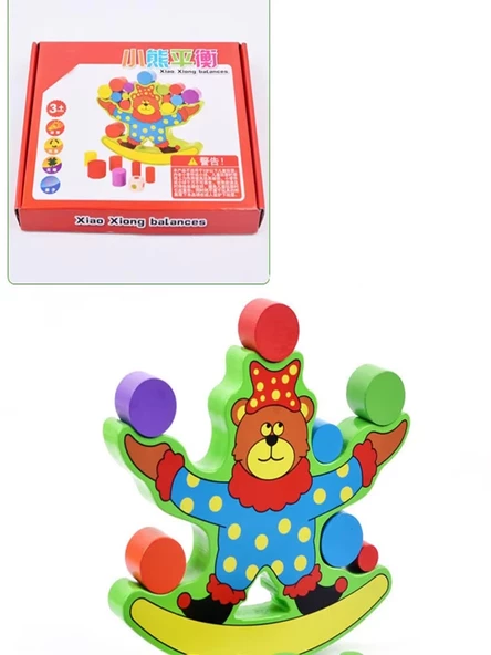 Ahşap Küçük Ayı Denge Blok Oyunu - Resim 2