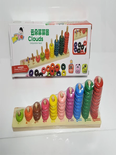 AHŞAP HALKA SAYI BONCUĞU OYUNCAK ürün görseli 1