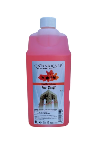 Nar Çiçeği Kolonyası -1 Litre -(BİDON) Korumalı Kapak - Yeni Model ürün görseli 1