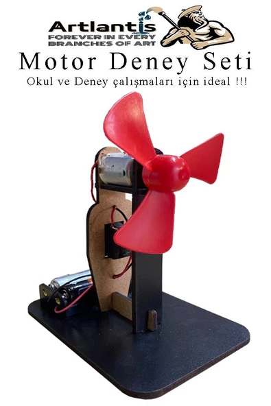 Pervane Motor Deney Seti 1 Paket Dc Motor Anahtar Pil Yatağı Pervane Pil İletken Kablo Okul Deney Seti ürün görseli 1
