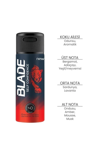 Blade Self Confidence Sprey Deodorant 150 ml ürün görseli 1