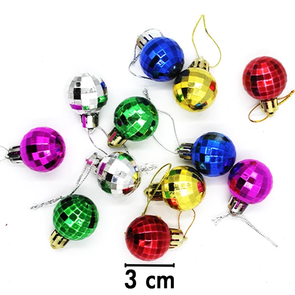 Yılbaşı Top Süs 3 cm Disko Topu 12 li - Resim 3