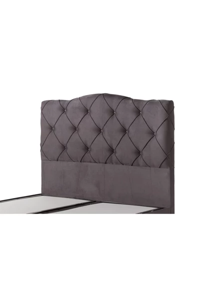 Belletto Çift Kişilik Deluxe Gri Lüks Kumaş Başlık 140 cm ürün görseli 1
