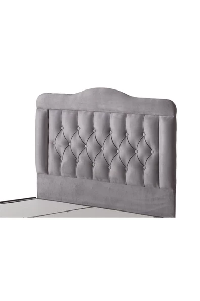 Belletto Tek Kişilik  Vogue Lüx Gri Kumaş Başlık 120 cm ürün görseli 1