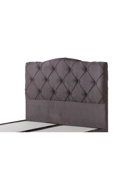 Belletto Tek Kişilik Deluxe Gri Lüx Kumaş Başlık 100 cm ürün görseli 1