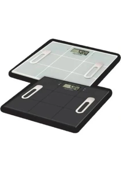 Aprilla Abs-1060 Vücut Yağ Ölçerli Dijital Cam Baskülü Siyah ürün görseli 1