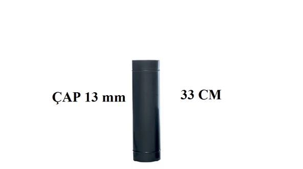 Soba Borusu Mat Siyah 33 Cm ürün görseli 1