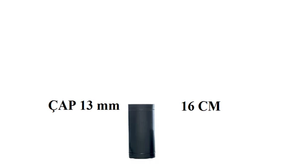 Soba Borusu Mat Siyah 16 Cm ürün görseli 1