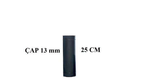 Soba Borusu Mat Siyah 25 Cm ürün görseli 1