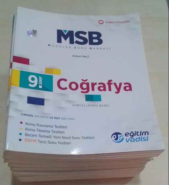 Eğitim Vadisi 9.Sınıf Coğrafya MSB Modüler Soru Bankası ürün görseli 1