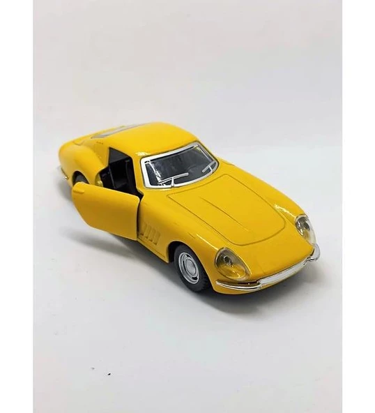 Nostaljik Metal Çek Bırak Araba Sarı Kapılar Açılır ( 1/36 Ölçek ) Mod:1 ürün görseli 1