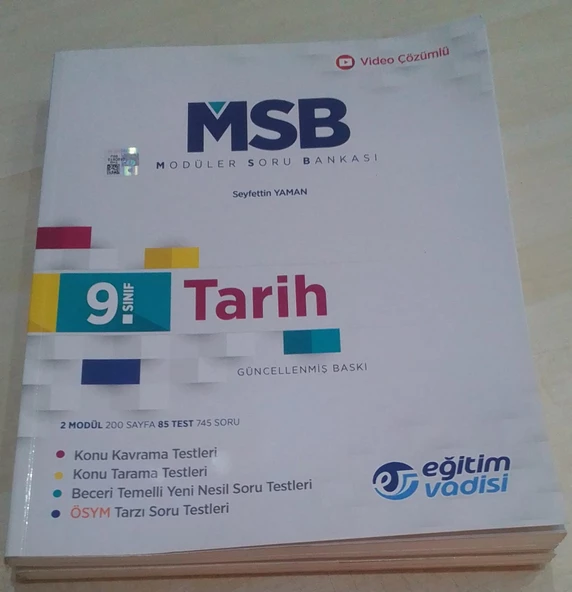 Eğitim Vadisi 9. Sınıf Tarih Güncel MSB Modüler Soru Bankası ürün görseli 1