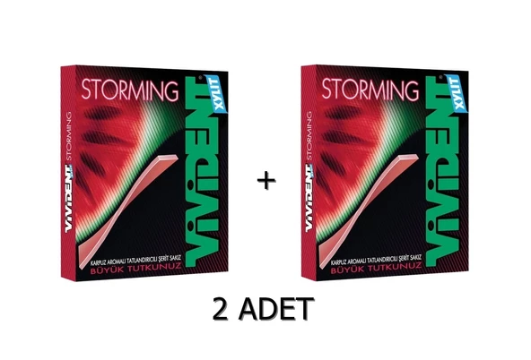 Vivident Storming Karpuz Aromalı Şekersiz-Tatlandırıcılı Şerit Sakız 33g (2 ADET) ürün görseli 1
