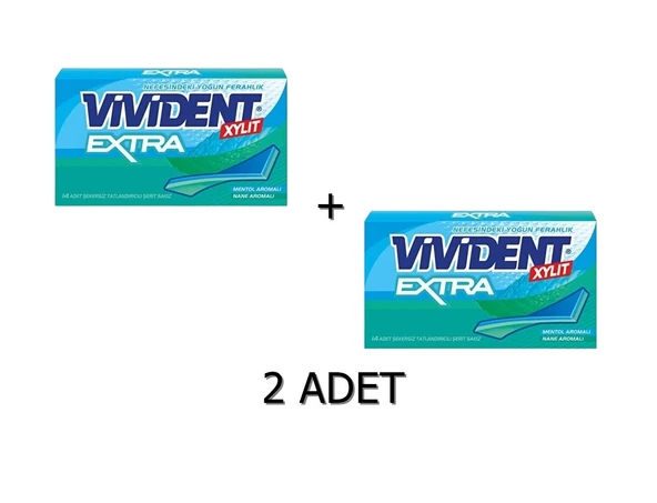 Vivident Extra Nane-Mentol Aromalı Şekersiz-Tatlandırıcılı Şerit Sakız 26g (2 ADET) ürün görseli 1