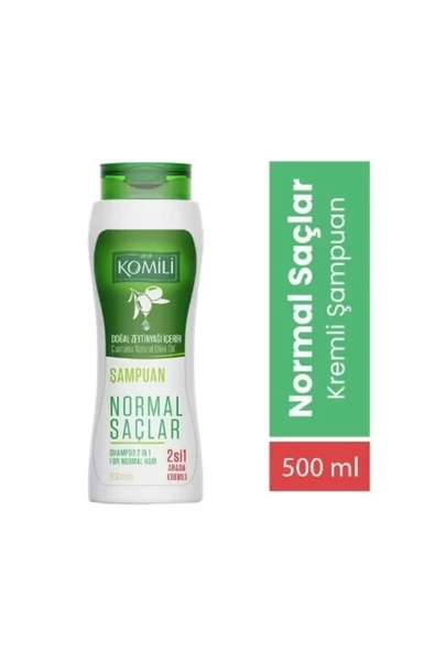 Komili Normal Saçlar Için 2'si 1 Arada Kremli Temel Bakım Şampuanı 500 Ml ürün görseli 1