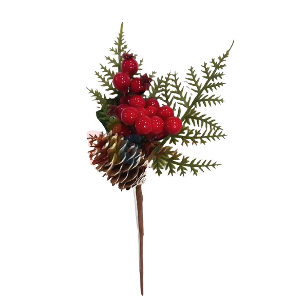 Yılbaşı Çam Dalı Berry Kozalaklı 24 Cm ürün görseli 1