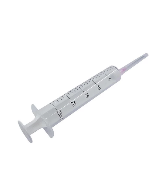 GENJECT - 25 ML 2 PARÇA PEMBE UZUN İĞNELİ ENJEKTÖR 18G X 38 MM (100 ADET) ürün görseli 1