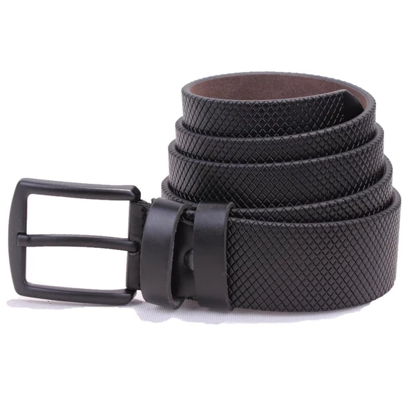 Dagoster DMK26-353 Siyah 4 cm Suni Deri Erkek Kemer ürün görseli 1