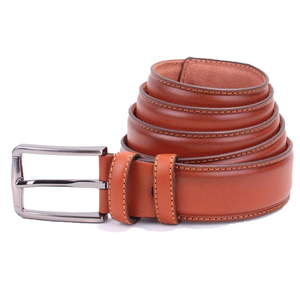 Dagoster DMK26-306DG Açık Taba 3,5 cm Hakiki Deri Erkek Kemer ürün görseli 1