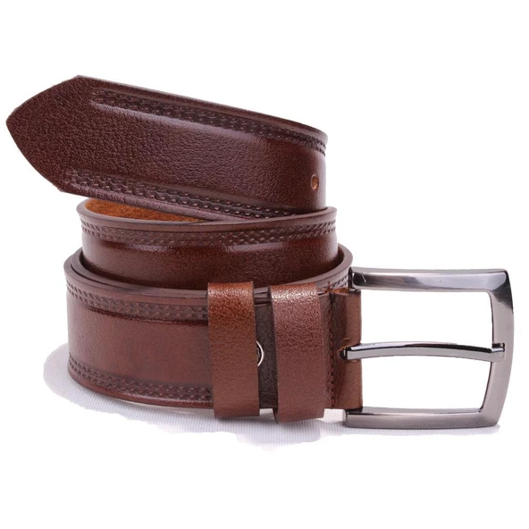Dagoster DMK26-468DG Kahve 4 cm Hakiki Deri Erkek Kemer ürün görseli 1
