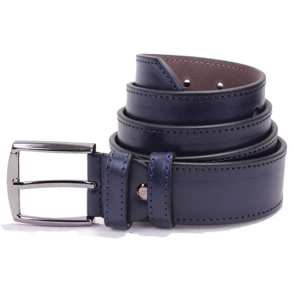 Dagoster DMK26-354 Lacivert 4 cm Suni Deri Erkek Kemer ürün görseli 1