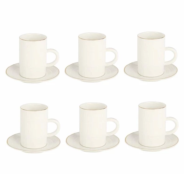 Vitale Porselen Double 6lı Kahve Fincanı Seti MTFK.0111 ürün görseli 1