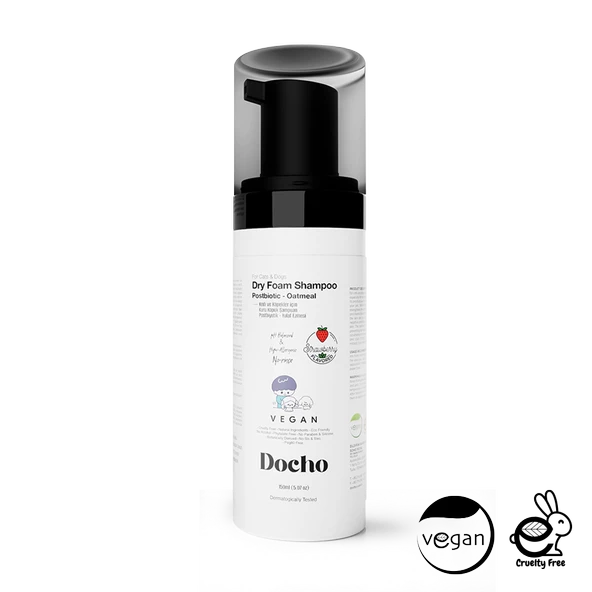 Docho Kedi ve Köpek Kuru Köpük Şampuan - Postbiyotik  150 ML ürün görseli 1