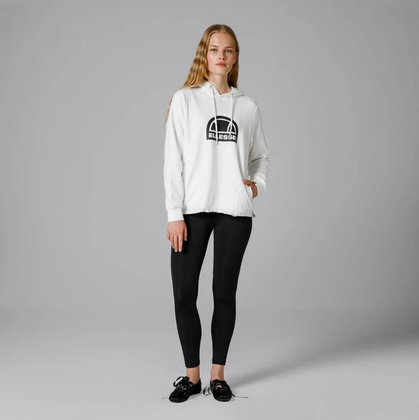 Ellesse Kapüşonlu Kadın Beyaz Sweat EF201 - Resim 5