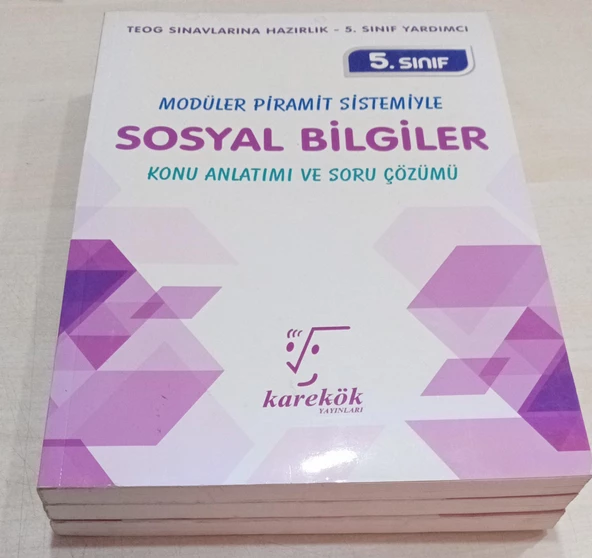 KAREKÖK Yayınları  5.Sınıf Modüler Piramit Sistemiyle SOSYAL BİLGİLER Konu Anlatımı Ve Soru Çözümü ürün görseli 1