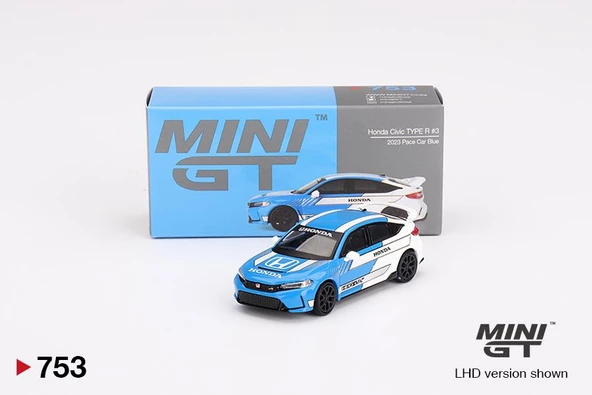 Mini GT Honda Civic Type R #3 2023 Pace Car Blue 753 ürün görseli 1
