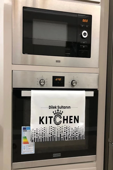 Valerine Life Kişiye İsme Özel Sultanın Kitchen Mutfak Kurulama ve Fırın Beyaz El Havlusu %100 Pamuklu 35x50cm ürün görseli 1