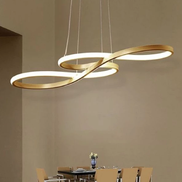 Biga / 120 cm / Sarkıt Avize / Gold Gövde / 3 Renk Işık / 3 Yıl Garanti ürün görseli 1