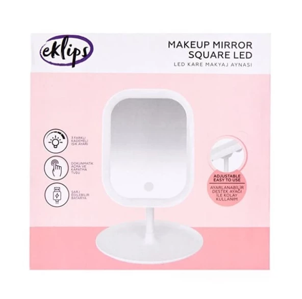 Eklips Makyaj Aynası Kare Led ürün görseli 1