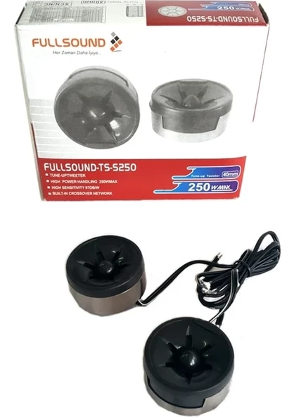 Fullsound TS-S250 Tweeter Tiz Engelleyici 40MM 250 Watt Tiz Hoparlör 2 Adet ürün görseli 1