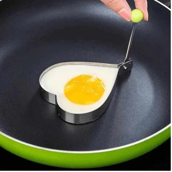 Metalik Kalp Şeklinde Metal Omlet Yumurta Ve Krep Kalıpları ürün görseli 1