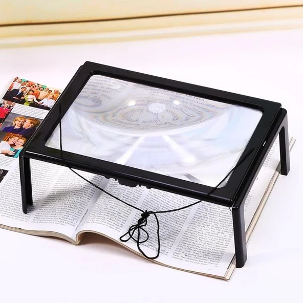 Led Işıklı Kitap  Okuma Büyüteç - Resim 2