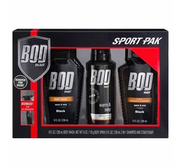 Bod Man Black Sport Pak Erkek Vücut Spreyi Hediye Seti ürün görseli 1