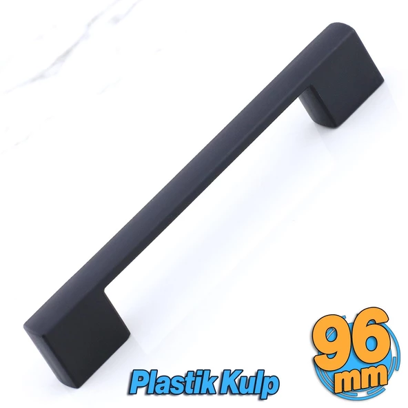 Gölcük 96 mm (SERT PLASTİK) Kulp Siyah Mobilya Çekmece Mutfak Dolap Dolabı Kulpu Kulbu Kulpları ürün görseli 1