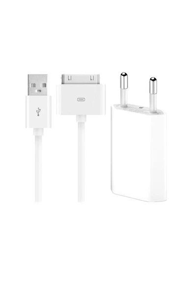 Apple Iphone 4/4s Uyumlu Şarj Aleti Ve Data Kablosu - Resim 2
