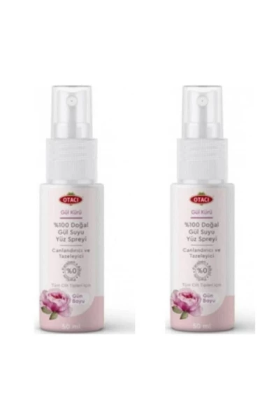 Otacı Gül Kürü %100 Doğal Gül Suyu Spreyi 50 ml 2 Adet ürün görseli 1