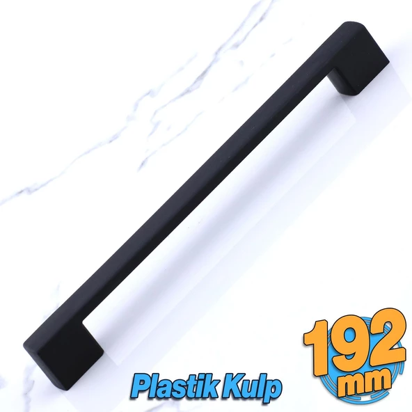 Gölcük 192 mm (SERT PLASTİK) Kulp Siyah Mobilya Çekmece Mutfak Dolap Dolabı Kulpu Kulbu Kulpları ürün görseli 1