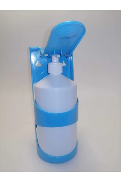 Smax Dirsek Temaslı Pompalı Sabunluk Dezenfektan Duvar Aparatı 1000ml Mavi ürün görseli 1