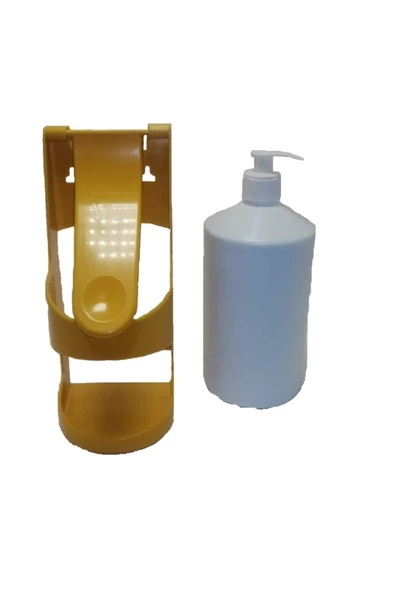 Smax Dirsek Temaslı Pompalı Sabunluk Dezenfektan Duvar Aparatı 1000ml Sarı ürün görseli 1