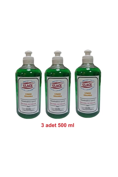 GLACE Elde Yıkama Sıvı Bulaşık Deterjanı 500 ml Limon Esanslı 3 ad * 500 ml ürün görseli 1